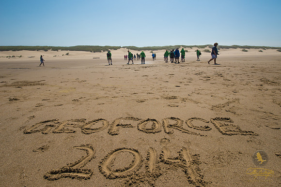 Leaving Their Mark: Unlike the message written the sand, what the students learned here will not wash away from memory.