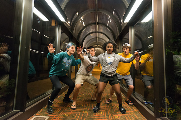 Did you feel that? The earthquake dance, as demonstrated by some GeoFORCE students, is just as fun as it is educational.